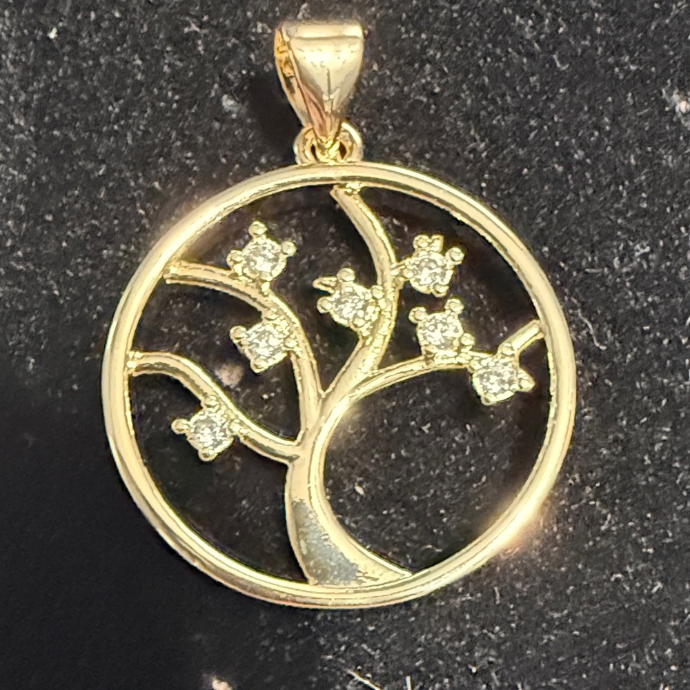 Pretty Bird Gold Plated Tree of Life Pendant